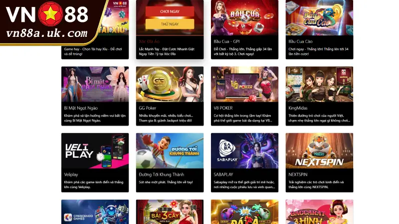Đa dạng vô vàn tựa game cá cược hấp dẫn nhất thị trường Việt Nam hiện nay