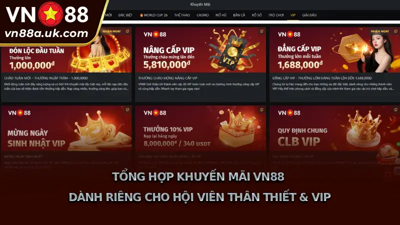 Khuyến Mãi VN88 Dành Riêng Cho Hội Viên Thân Thiết & VIP