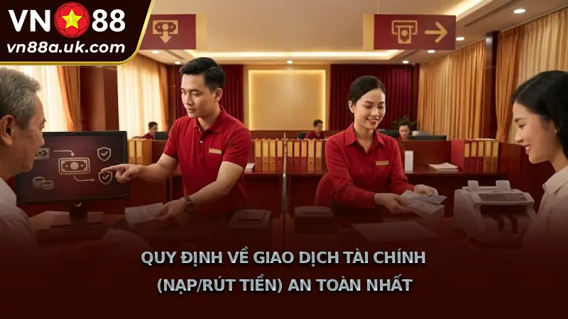 Điều Kiện Và Điều Khoản Sử Dụng VN88 | Quy Định Cá Cược Quy Định Về Giao Dịch Tài Chính (Nạp/Rút Tiền) An Toàn Nhất