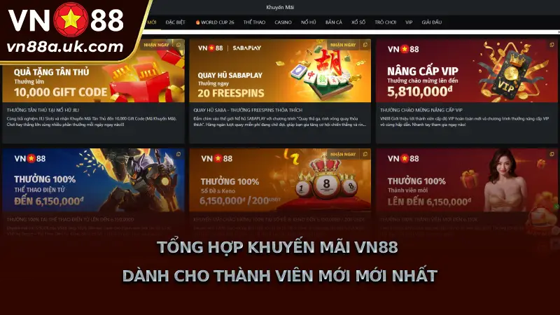 Tổng Hợp Khuyến Mãi VN88 Dành Cho Thành Viên Mới Mới Nhất