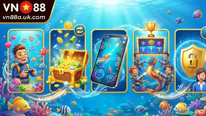 Khám Phá Bắn Cá Đổi Thưởng Đỉnh Cao Tại VN88 5 Đặc quyền khi chơi bắn cá đổi thưởng tại VN88