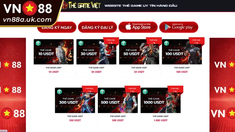 Thẻ Game USDT VN88 - Nạp Rút Ẩn Danh, An Toàn 100% Thẻ Game USDT VN88 - Nạp Rút Ẩn Danh, An Toàn 100%