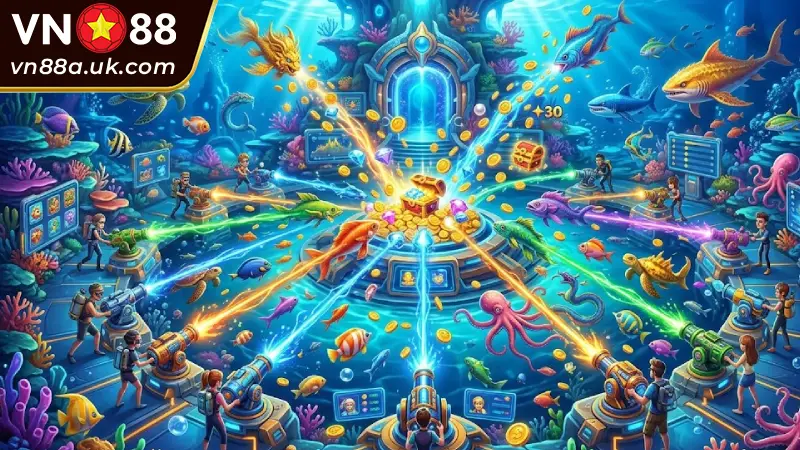 Khám Phá Bắn Cá Đổi Thưởng Đỉnh Cao Tại VN88 Tổng quan về sảnh game bắn cá đổi thưởng trực tuyến